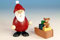 Kunsthandwerk Ullrich Holzfigur Weihnachtsmann mit Geschenkeschlitten HxBxT 9,3x6x5,1cm NEU Seiffen Erzgebirge Dekoration Holzfiguren Weihnachten Fensterschmuck Spielzeug Deko Weihnachtsfigur