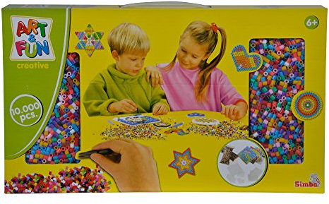 Simba 106374146 - Art & Fun 10.000 Bügelperlen Bunt