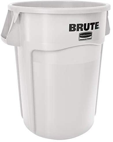 Rubbermaid Commercial Products Vented Brute Round Container 167 Litre White 1779740