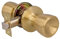 Amig - Pomo de paso - Juego de pomos con manilla en ambos lados - Ideal para puertas de paso interiores - Latón - Color Dorado - Tipo copa - Picaporte de entrada 60/70 mm