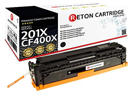 Original Reton Toner kompatibel nach (ISO-Norm 19798) ersetzt CF400X 201X für HP Color Laserjet Pro 200 M252n Laserjet Pro M252dw Laserjet Pro MFP M277dw Laserjet Pro MFP M277n