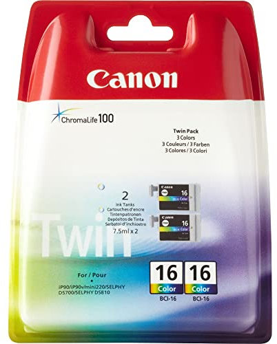 Canon BCI-16 C Original Tintenpatrone, 7,5ml dreifarbig, Farben