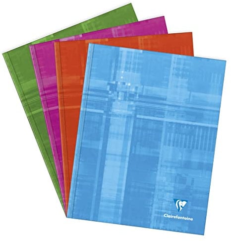 Clairefontaine 9841C - Heft / Kladde 17x22 cm, 96 Blatt, französische Lineatur, 90g, farbig sortiert, 1 Stück