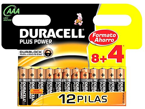 Duracell Plus Alkaline Batterie (AAA, LR03, 1,5 Volt) 12 Stück