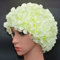 Medifier Gorros de baño retro de pétalos florales vintage para mujer, color verde claro