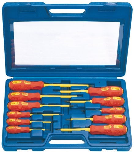 Draper Expert 69234 11-Piece VDE-Approved Fully Insulated Screwdriver Set , Blue
