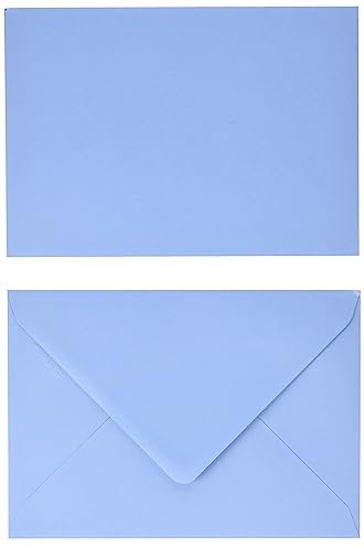 Clairefontaine 55722C - Packung mit 20 Umschläge Pollen gefüttert, Format C5 (16,2x22,9cm), 120g, ideal für Ihre Einladungen und Korrespondenz, Lavendelblau, 1 Pack