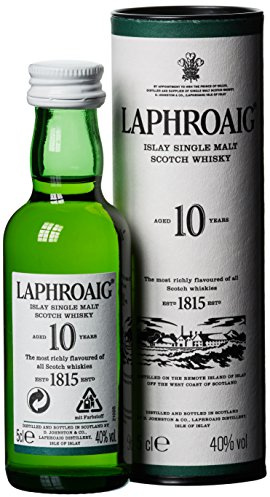 Laphroaig 10 Year Old Single Malt Scotch, 5 cl Miniature