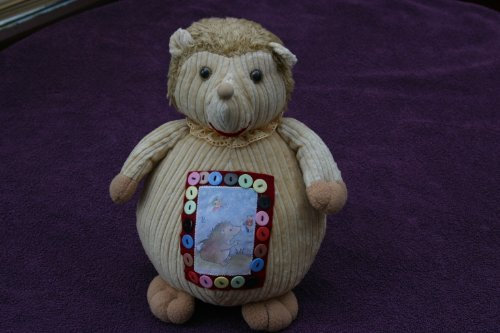 VERY CUTE HEDGEHOG CORDUROY DOORSTOP DOOR STOP