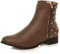 AJVANI Donna piatto tacco basso borchia chiusura biker cavallerizzo stivali numero 4 37