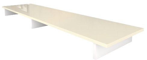 Vladon TV-Aufsatz Game, Made in Germany, Aufsatz für TV-Boards zur Erhöhung, Weiß matt/Creme Hochglanz (138,5 x 9,5 x 34,5 cm)
