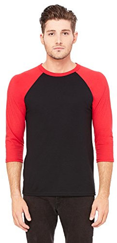 Bella + Canvas Adult 3/4 Sleeve Blended Baseball Tee