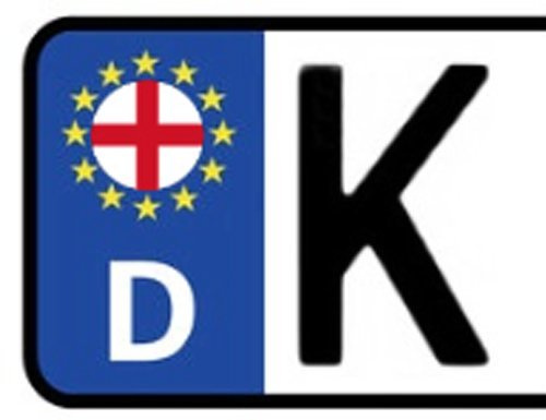 Werbetechnik Sotirios Papoutsis 2X Kennzeichen Aufkleber England Nummernschild Sticker (ca.2 cm)
