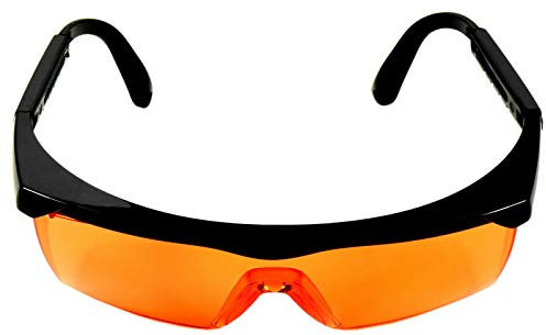 HQRP Lentes de protección UV ligeros de tinte naranja para trabajadores de laboratorio médico, higienistas dentales, cirugía, laboratorio de patología UV Medidor del sol
