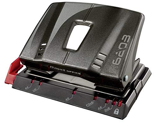Maped Office Advanced - Perforadora de dos agujeros gris (20 hojas)