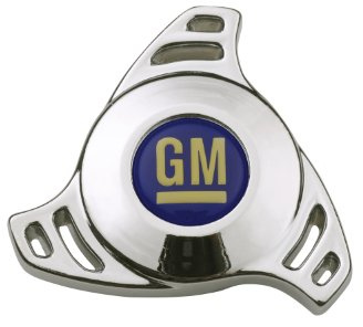 Proform 141-332 Chrome Air Cleaner Wing Nut with Small Hi-Tech GM Logo for 1/4-20 Thread