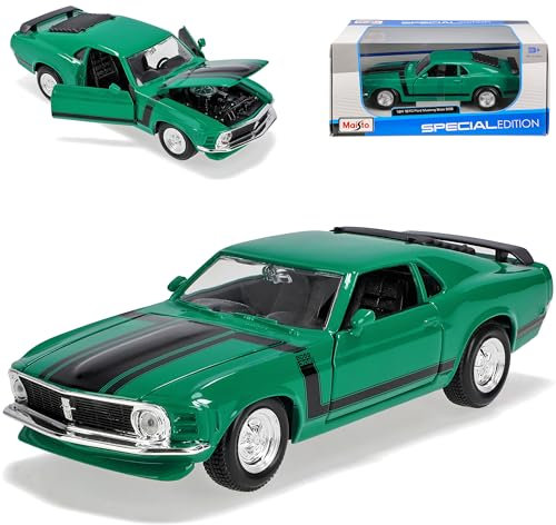 Ford Mustang Boss 302 1970 Coupe Grün 1/24 Maisto Modell Auto