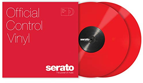 12 Serato Control Vinyl - Standard Colors - Red (PAIR)