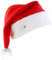 infactory Weihnachtsmütze blinkend: LED-Nikolausmütze mit leuchtendem Bommel, weiß blinkend (Santa Mütze, Mütze Weihnachtsmann, Weihnachten)