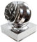 UTILFER Aspiratore Fumi Girevole Inox Base Quadra Eolico Testa Camino - 27 cm x 27 cm