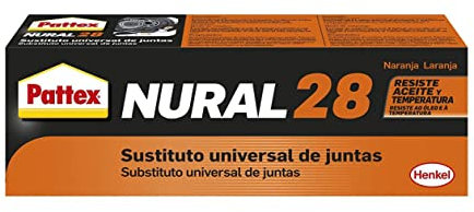 Pattex Nural 28 Sustituto universal de juntas, sellador de juntas para automoción e industria, silicona selladora pra juntas de culata, cajas de cambio y más, 1 x 75 ml