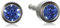 Pure Grey Unisex-Ohrstecker Titan Zirkonia Erstohrstecker blau 309