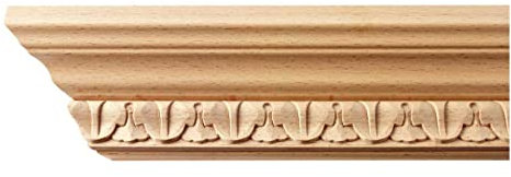 Kranzleiste 47 x 41 mm, Buche roh Länge 2440 mm