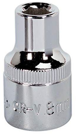 Sealey Sp1208 Walldrive Socket 8Mm 1/2Sq Drive Fully Polished
