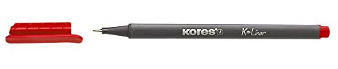 Kores FL28103 Fineliner, 0.4 mm, rot