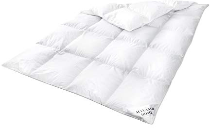 Mayaadi-Home MA54 Daunendecke Bettdecke Decke 15% Daunen Steppbett Steppdecke 200x220cm Weiss 1950 Gr.