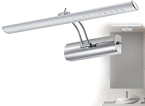 LED Wandleuchte mit Schalter und beweglichen Spot Deckenleuchte Chrom Strahler Wandlampe Leuchte Lampe Wand (inkl. 1 x 3 Watt Leuchtmittel + Größe ca.: Breite 43 cm x Höhe 16 cm)