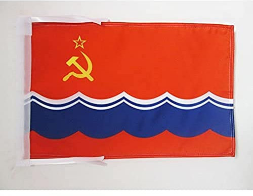 BANDERA de la REPÚBLICA SOCIALISTA SOVIÉTICA DE ESTONIA 45x30cm - BANDERINA EESTI NSV 30 x 45 cm cordeles - AZ FLAG