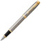PARKER 1975600 Fountain Pen, F, Fine Point, IM Core Line, Brushed Metal GT, Dual Use, Genuine Import, Approx. 6.0 x 0.4 inches (153 x 10 mm)