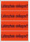 HERMA 6754 Lieferschein einliegend Aufkleber, 1000 Stück, 39 x 118 mm, selbstklebend, klein, Warnhinweis Etiketten Versandaufkleber Paketaufkleber für Kennzeichnung von Sendungen, neon leuchtrot