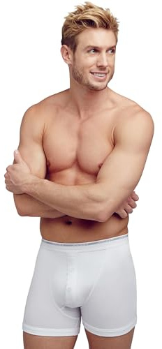 Jockey Boxer Trunk - Boxershorts Herren im 2er Pack, Unterhosen mit Eingriff und Knöpfen, Unterwäsche aus 100% Baumwolle, Herren Unterhosen aus Feinripp-Material, 2er Set