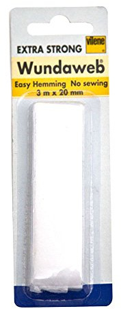 Vilene 2V950 3 m x 20 mm Extra-Strong Wundaweb, White | Provides temporary fabric bonding and permanent hold after ironing, streamlining catering linen adjustments and alterations.