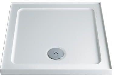 Twyford TR6211WH White Square 4 Upstand Shower Tray, 760 mm x 760 mm,