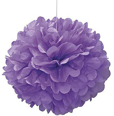 Unique Party 63202 - 40cm Purple Tissue Paper Pom Pom Party Decoration