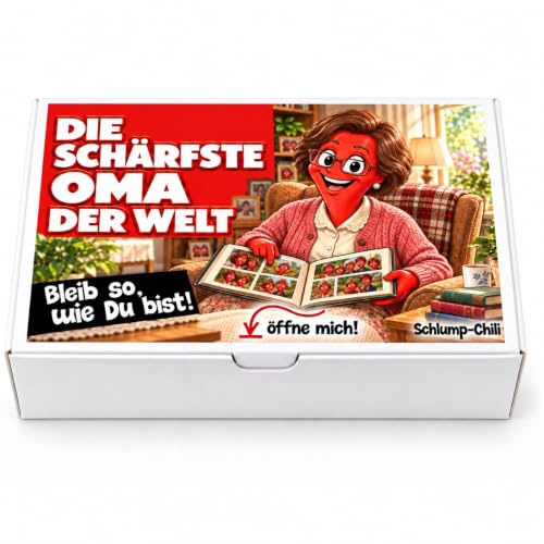 Schlump-Chili⎥Die schärfste Oma der Welt - ein witziges Großmutter Geschenk Set für Frauen! Ein Präsent für Omi