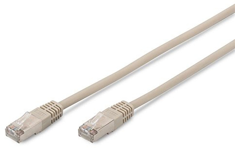 DIGITUS Cat 5e Patchkabel, SF-UTP, PVC Mantel, 0.5 m, AWG 26/7 (Kupfer), Grau