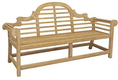 Antike Fundgrube Gartenbank Sitzbank Gartenmöbel 4-Sitzer aus massiven Teak Holz ca. 200 cm -2678-