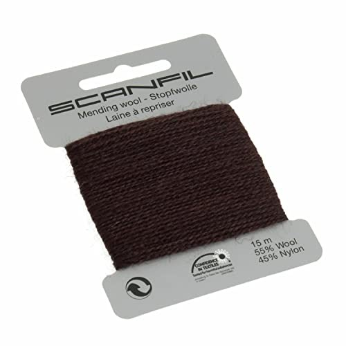 Scanfil 40020-081 Darning Thread, Brown, 15 m