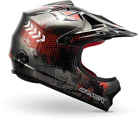 ARMOR HELMETS® AKC-49 „Titan“ · Kinder Cross-Helm · Motorrad-Helm MX Cross-Helm MTB BMX Cross-Bike Downhill Off-Road Enduro-Helm Moto-Cross Sport · DOT Schnellverschluss Tasche S (53-54cm)