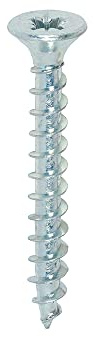 TIMCO Solo Chipboard & Woodscrews - PZ - Double Countersunk 5.0 x 40 - Zinc - Box of 200