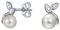 Esprit Damen-Ohrstecker Pearl Leaves 925 Silber rhodiniert Perle Rundschliff Zirkonia Biwa-Zuchtperle Weiß 1 cm - ESER93042A000