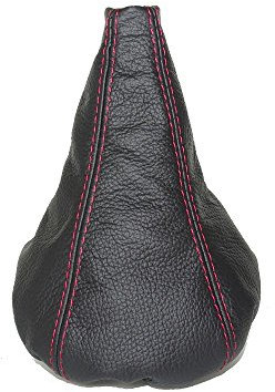 Für Volkswagen Golf 3 1991–98 Schaltsack Leder schwarz Naht rot