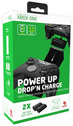 CAPCY XBOX ONE Ladestation mit 2x 1200mAh Akku Batterien inkl. Netzteil für zwei XBOX ONE Controller