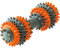 HUNTER TOOTH CLEANER Hundespielzeug, interaktiv, Zahnreinigung, Vollgummi, 13 cm, orange/grau