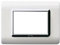 Placca Ave Tecnopolimero 44 3 Moduli Bianco 44Py03Blc
