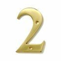 Brass 6 inch House Number 2